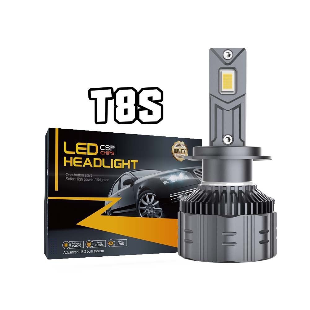 Hot Selling T8S 180W 18000lm 9005 9006 9012 Double Copper Tubes 12V 3570 Chips External Driver Waterproof LED Headlight for Car